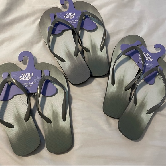 **FREE** WILD SAGE Francesca Ombre Women's Flip Flops in Grey - Picture 5 of 8